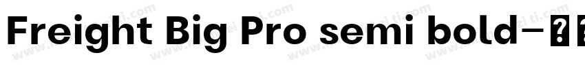 Freight Big Pro semi bold字体转换